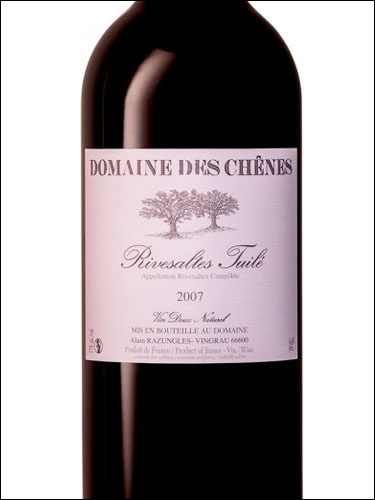фото Domaine des Chenes Rivesaltes Tuile AOC Домен де Шен Ривсальт Тюиле Франция вино красное