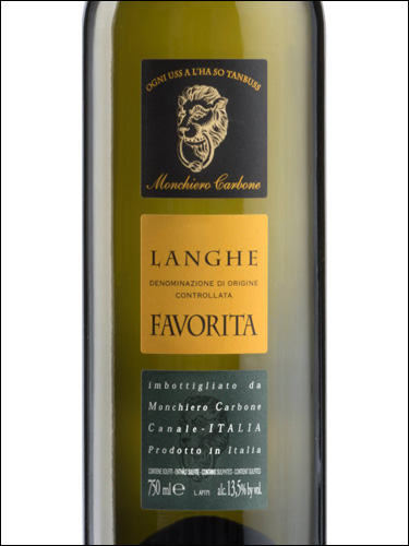 фото Monchiero Carbone Langhe Favorita DOC Монкьеро Карбоне Ланге Фаворита Италия вино белое