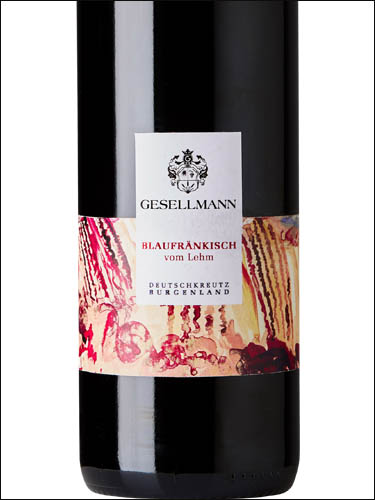 фото Gesellmann Blaufrankisch Vom Lehm Burgenland Геселльманн Блауфранкиш вом Лем Бургенланд Австрия вино красное