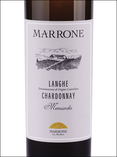 фото Marrone Memundis Langhe Chardonnay DOC Марроне Мемундис Ланге Шардоне Италия вино белое