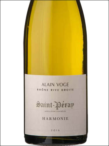 фото Alain Voge Harmonie Saint-Peray AOC Ален Вож Армони Сен-Пере Франция вино белое